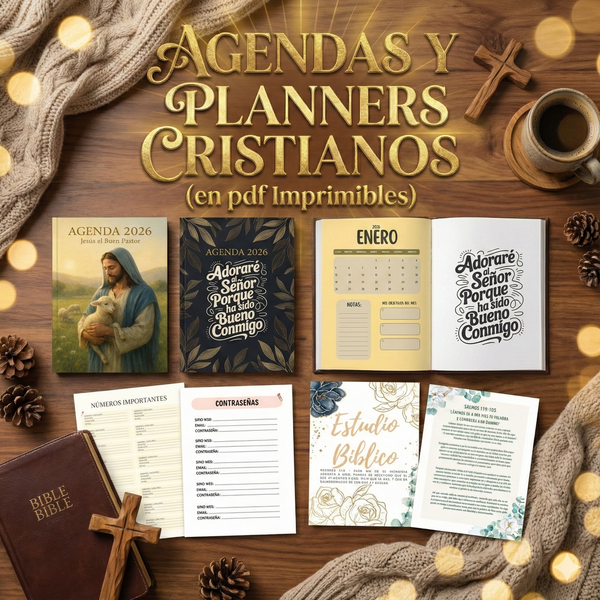 Agendas y Planners Cristianos (PDFs imprimibles para organizar tu vida con fe)